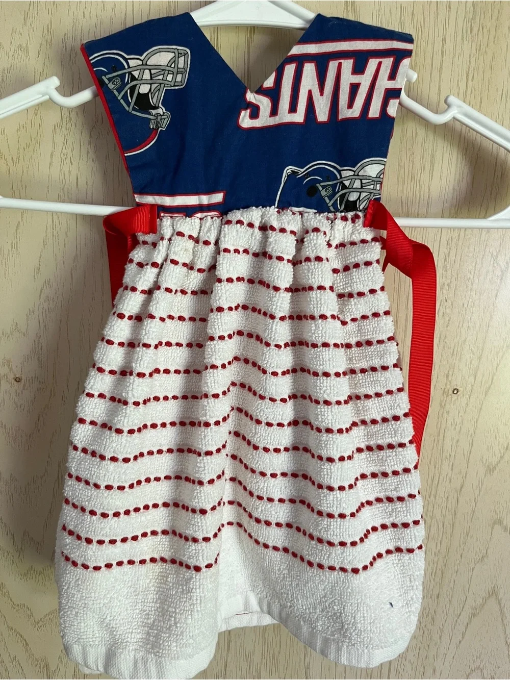 Handmade GIANTS Oven Towel Dress Football Fan